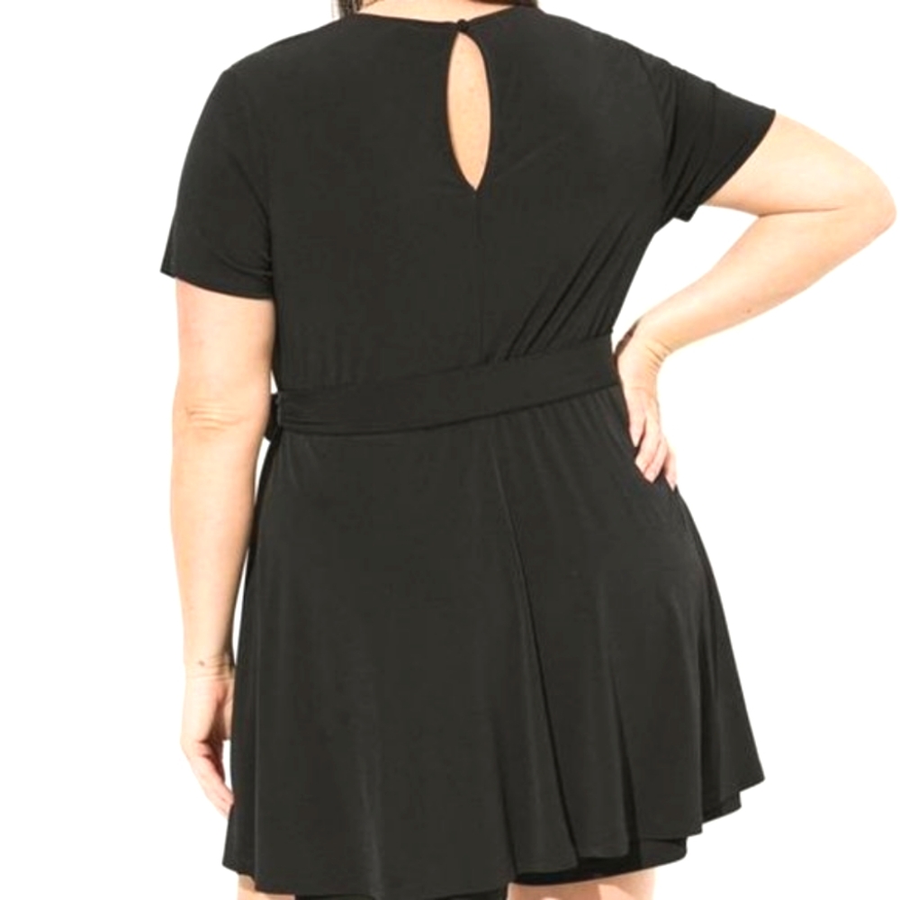 ❤️NWT TORRID ROMPER STUDIO KNIT SURPLICE SHORTS UNDER SKIRT - PLUS SIZE - Picture 2 of 8